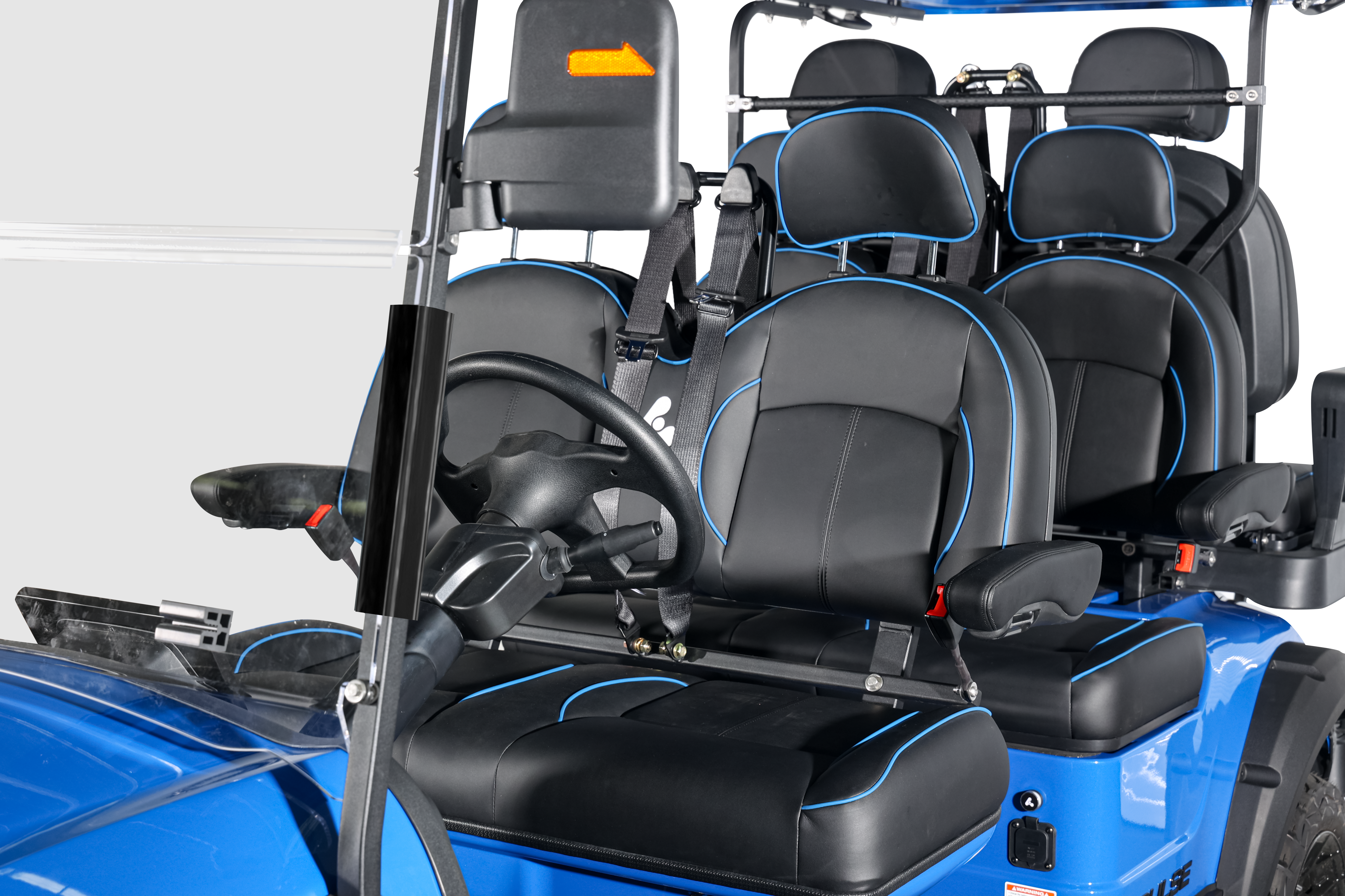 Lifted ActivEV Pulse electric golf cart on the road
