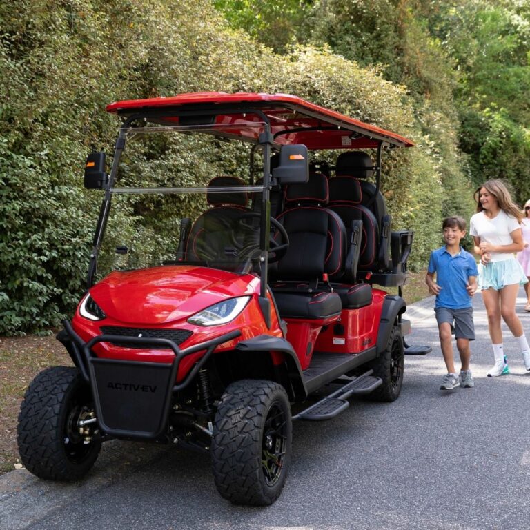 ActivEV Pulse street legal lithium golf cart in red