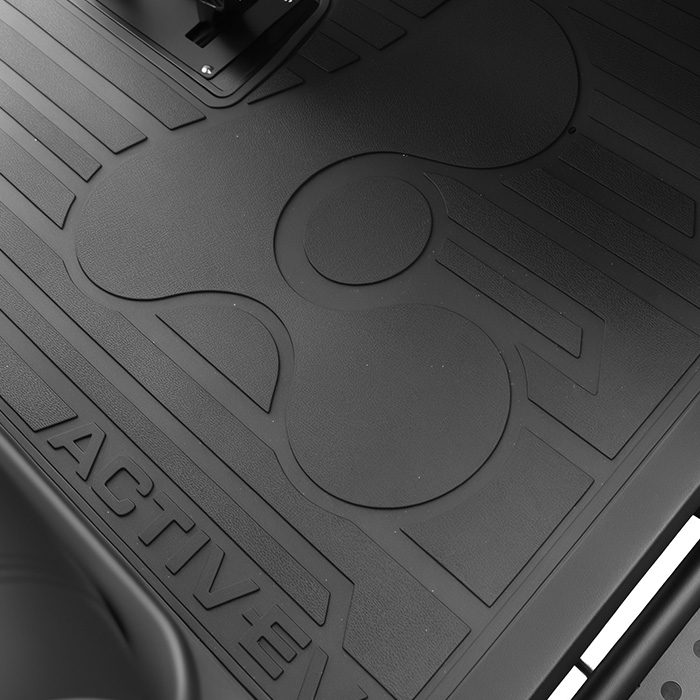 ActivEV branded golf cart floor mat detail